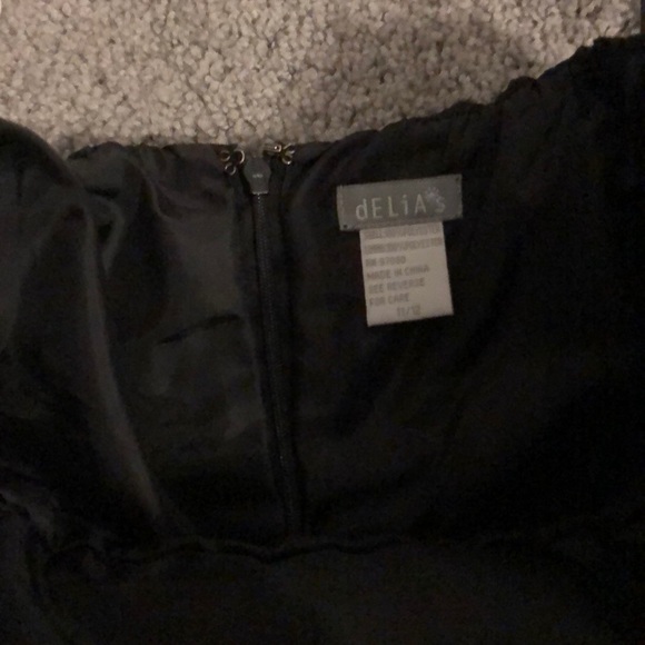 Delia’s satin -like formal black strapless dress - Picture 3 of 3